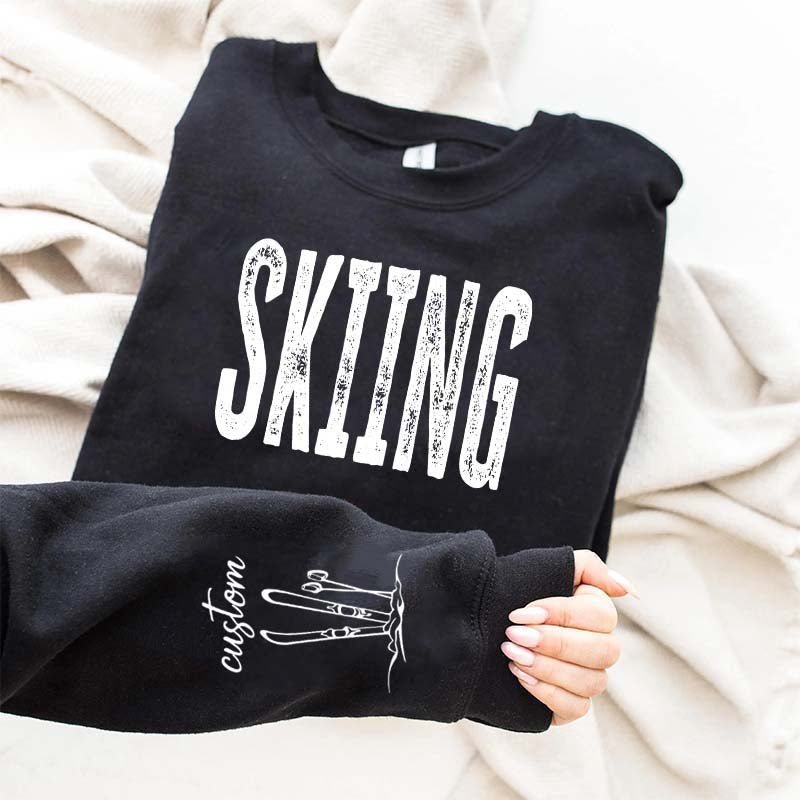 Personalized Skiing Adult Trip Sweatshirt