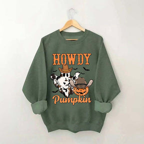 Retro Halloween Howdy Pumpkin Sweatshirt