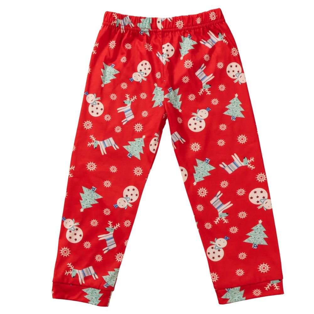 Family Matching Polar Bear Fleece Red Pajamas Sets