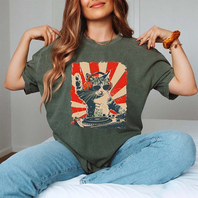 Cool DJ Cat T-Shirt