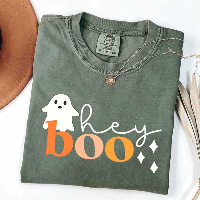 Hey Boo Ghost Halloween T-Shirt