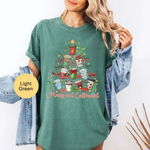 Merry And Caffeinated Christmas Tree T-Shirt