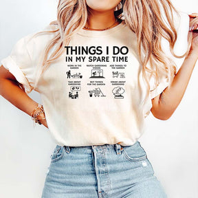 Things I Do Spare Time Funny Plant Mom T-Shirt