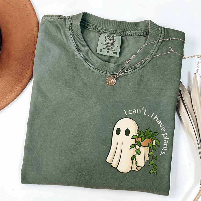 Plant Ghost Crazy Plant Lady T-Shirt