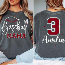 Personalized Comfort Colors Baseball Mama T-Shirt