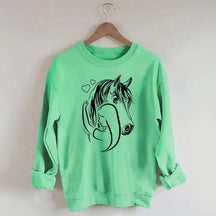 Rider Horse Lineart Sweatshirt