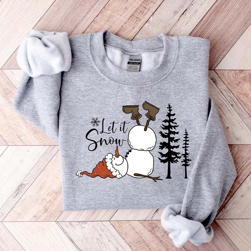 Let it Snow Christmas Snowman Sweatshirt