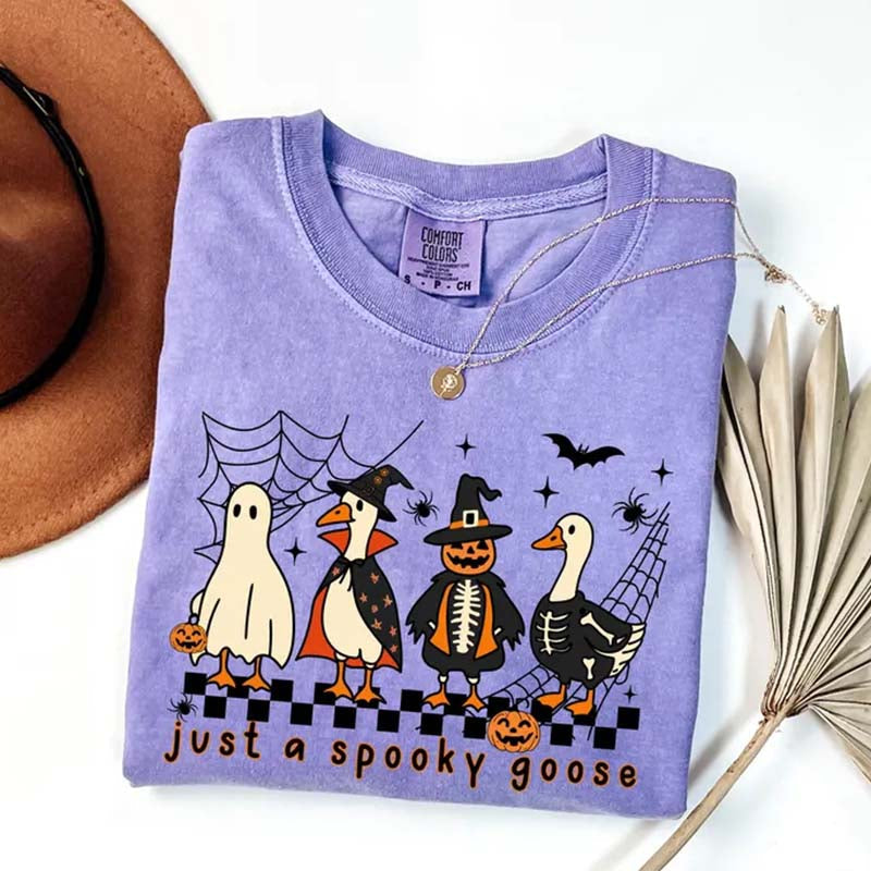 Just a Spooky Goose Halloween Horror T-Shirt