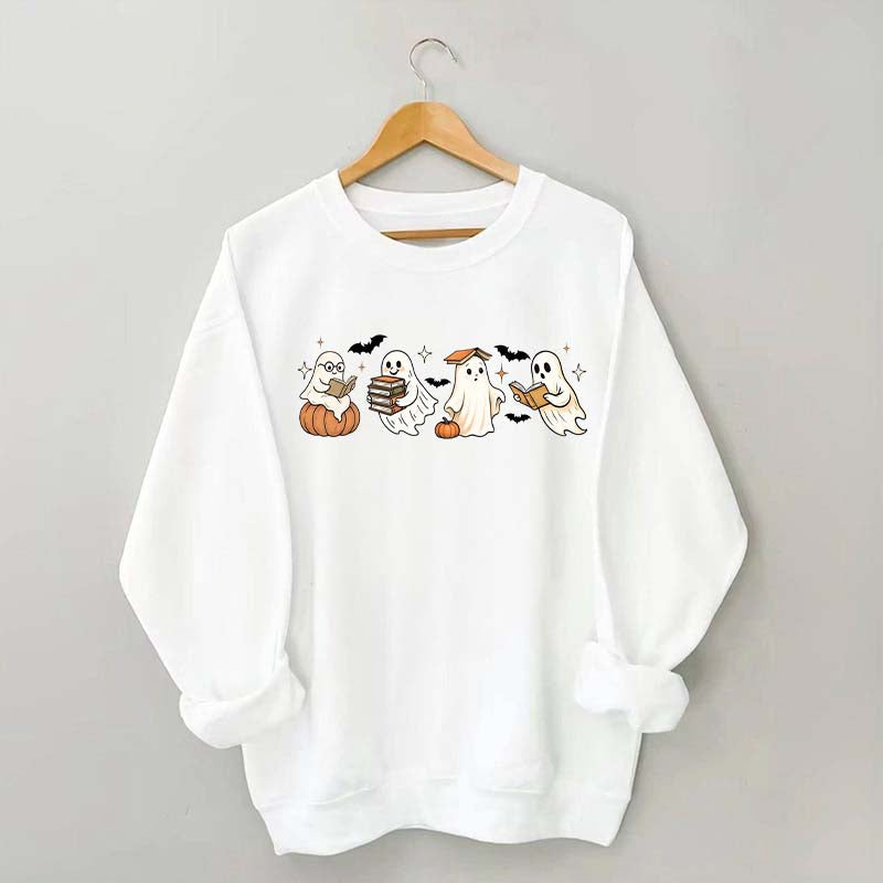 Halloween Ghosts Reading Sweatshirt