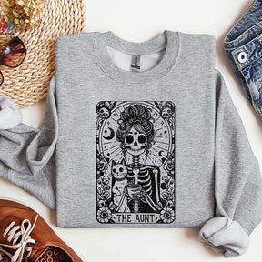 The Aunt Tarot Card Skeleton Sweatshirt