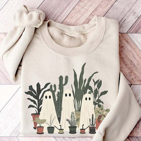 Crazy Ghost Plant Halloween Sweatshirt
