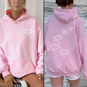 Vintage Ocean Turtle Surf Hoodie