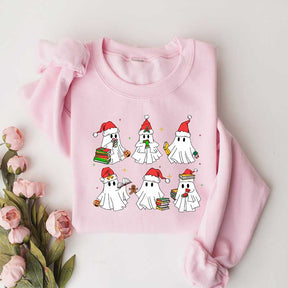 Christmas Ghost Book Lover Sweatshirt