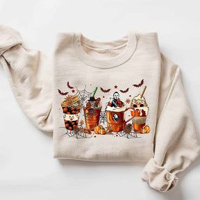 Skeleton Coffee Cups Skull Sweatshirt