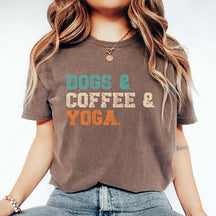 Dogs Coffee Yoga T-Shirt