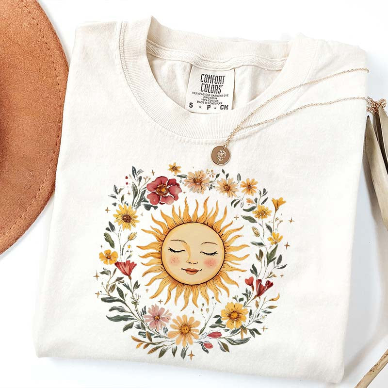Retro Sunflower Summer Vibes T-Shirt