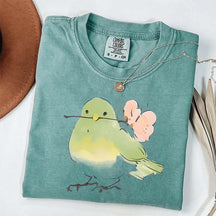 Cute Bird With Flower T-Shirt