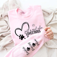 Custom Just A Girl Who Loves Dogs Sweatshirt