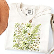 Botanical Fern & Wildflowe T-Shirt