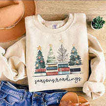 Seasons Readings Book Tree Sweatshirt