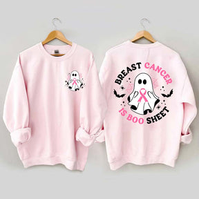 Ghost Ribbon Breast Cancer Is Boo Sheet Sweatshirt
