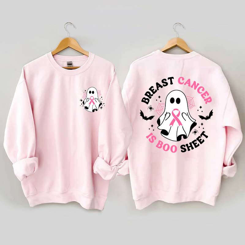 Ghost Ribbon Breast Cancer Is Boo Sheet Sweatshirt