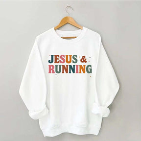 Jesus Running Marathoner Sweatshirt