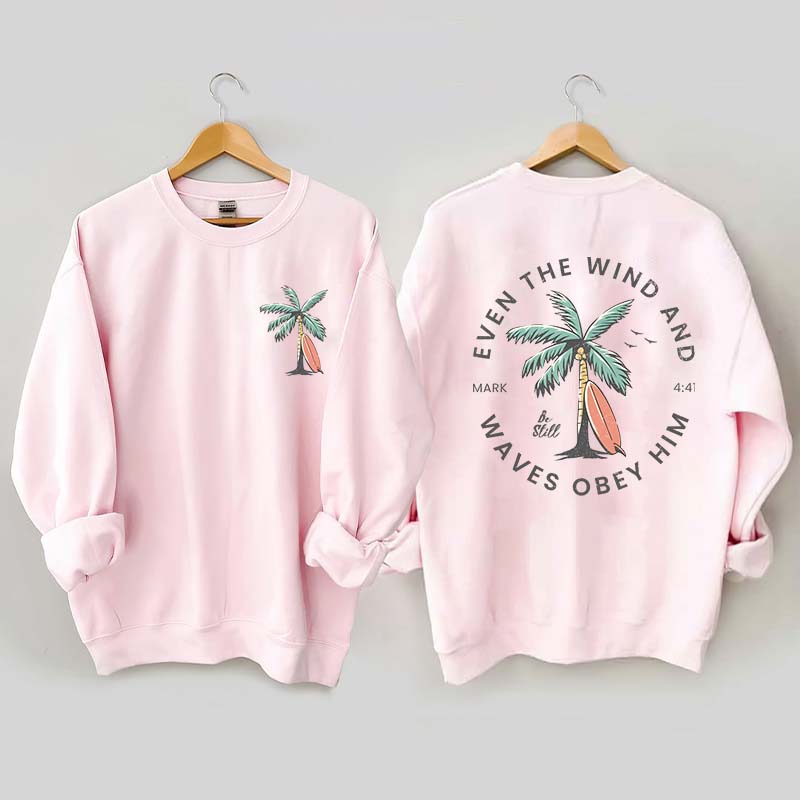 Beachy Backprint Bible Verse Sweatshirt