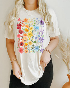 Rainbow Pride Wildflowers T-shirt