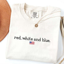 Red White and Blue Minimalist America T-Shirt