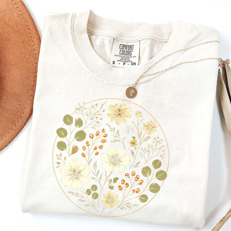 Wildflower Vintage Floral Ring T-Shirt
