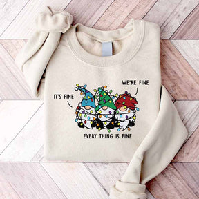 It's Fine We're Fine Everything Is Fine Ugly Christmas Sweatshirt