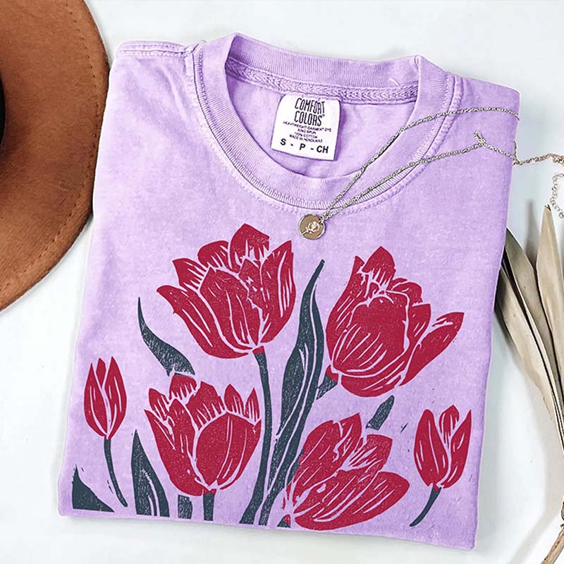 Retro Linocut T-Shirt