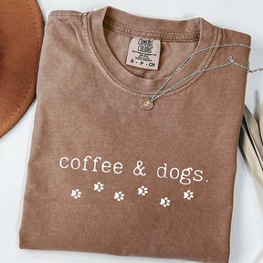 Comfort Colors Coffee & Dogs T-Shirt