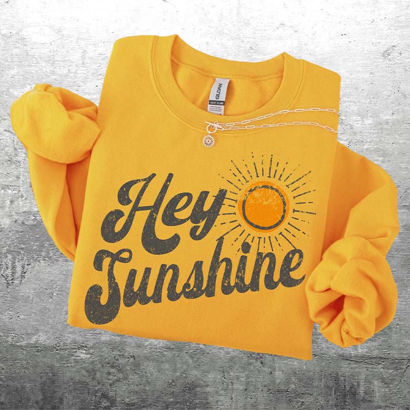 Retro 70s Style Hey Sunshine Sweatshirt