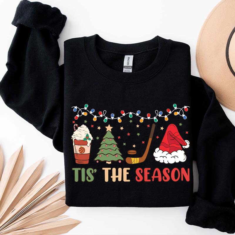 Tis The Season Hockey Christmas Tree Sweatshirt