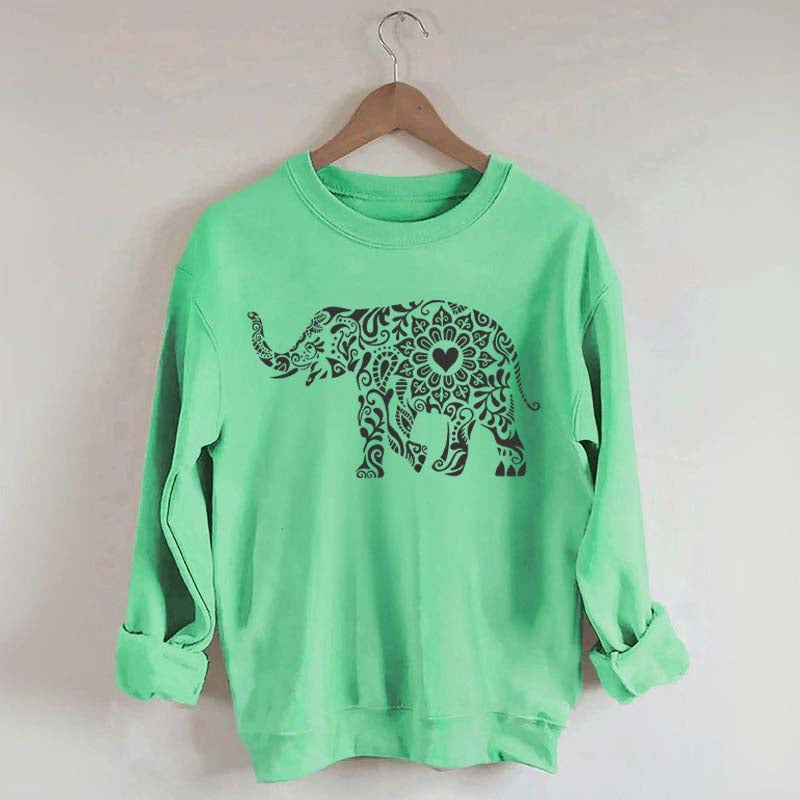 Elephant Floral Sweatshirt