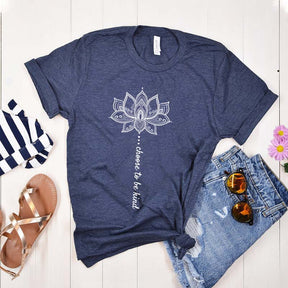 Positive Sayings Choose to Be Kind Lotus Flower T-Shirt