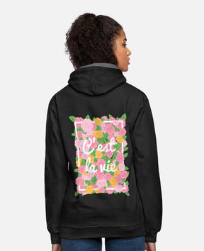 Unisex Floral Back Print Hoodie