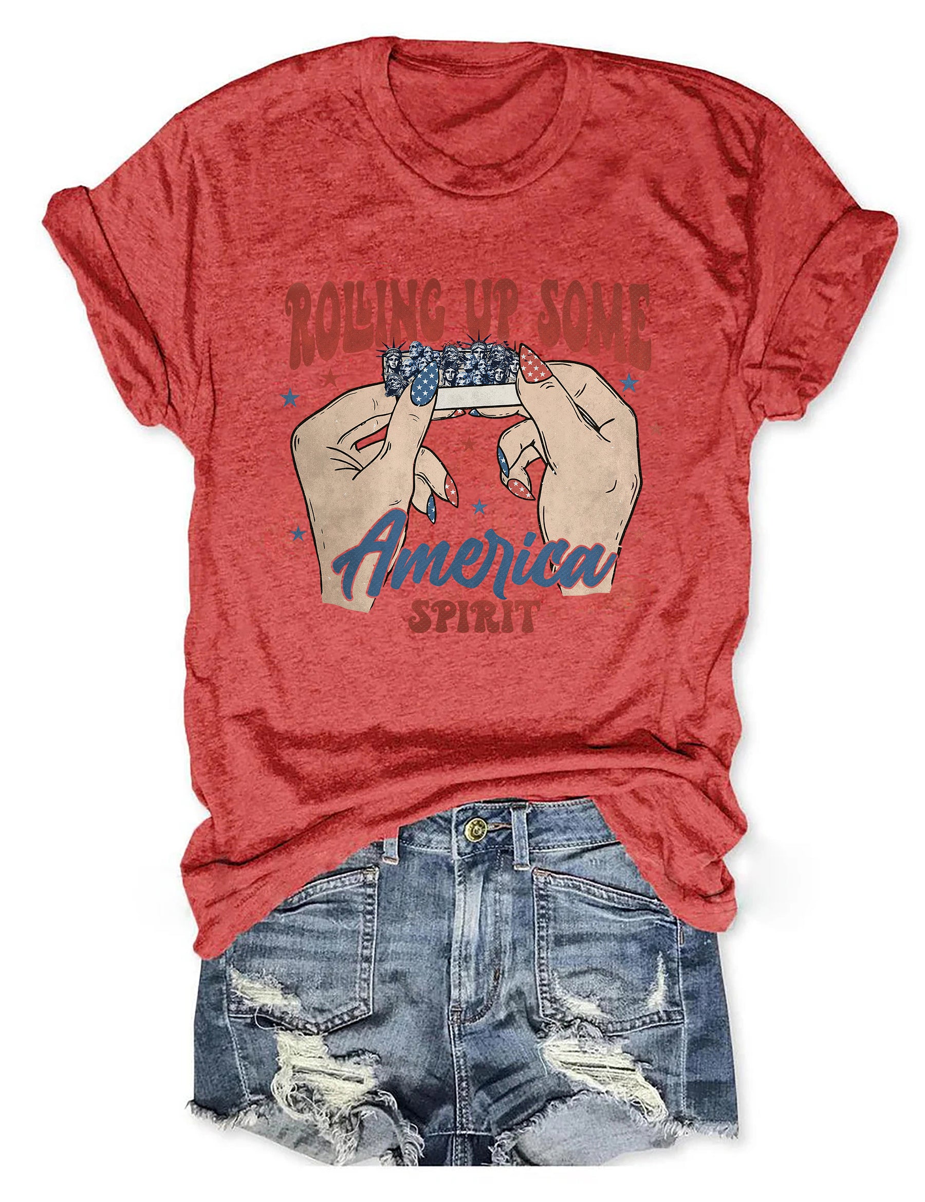 Rolling Up Some America Spirit T-shirt