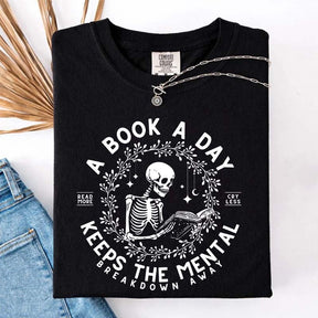 A Book a Day Skeleton T-Shirt