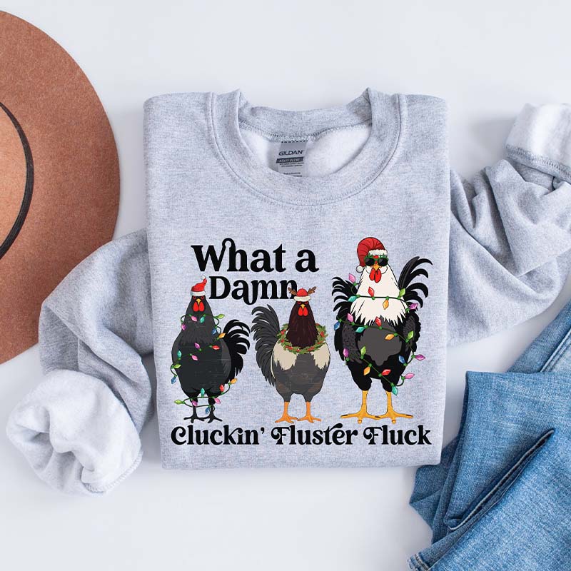 Funny Christmas Chicken Sweatshirt