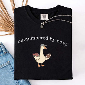 Outnumbered by Sons Mom Goose T-Shirt