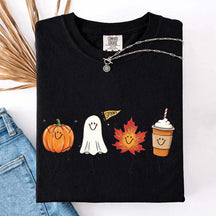 Happy Fall Doodle Smiling Spooky T-Shirt