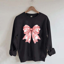 Pink Ghost Bow Coquette Halloween Sweatshirt