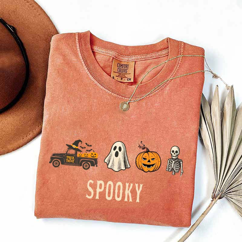 Pumpkin Season Girly Spooky Halloween T-Shirt