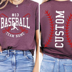 Personalized Baseball Team Graphic T-Shirt