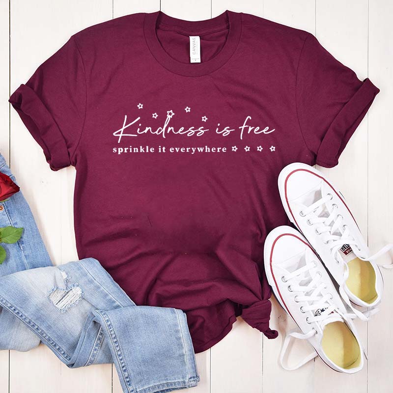 Inspirational Quotes Kindness Is Free T-Shirt