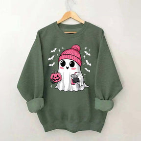 Cute Coffee Kawaii Ghost Spooky Sweatshirt