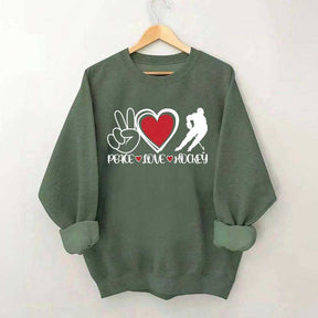 Peace Love Hockey Sweatshirt